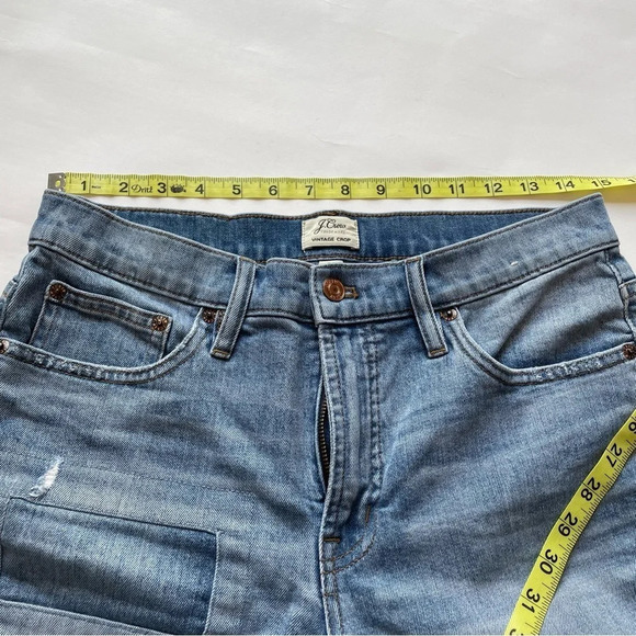 J. Crew High Rise Distressed Vintage Cropped Jeans Size 29 - Picture 12 of 12